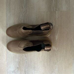 Sorel Tan Slip-On Boots